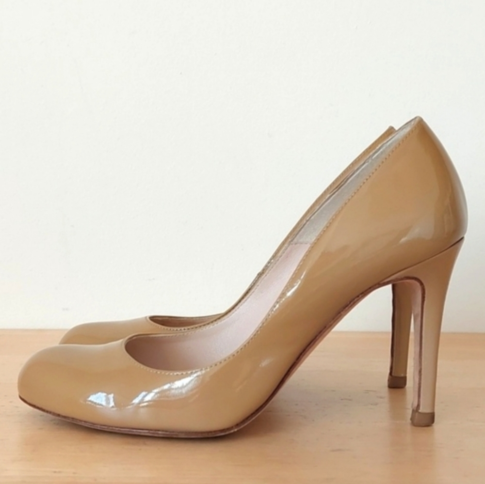 L.K. Bennett Nude Patent Leather Heels